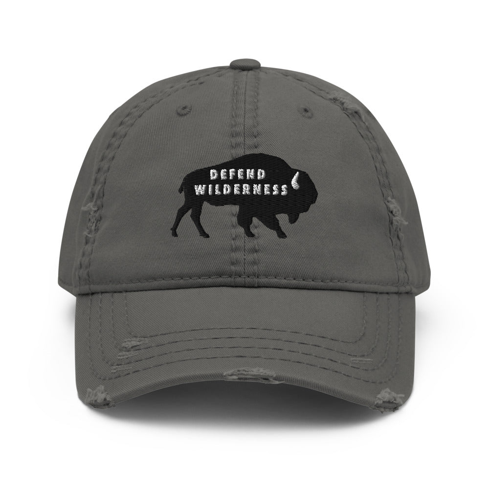 Defend Wilderness Buffalo Distressed Hat