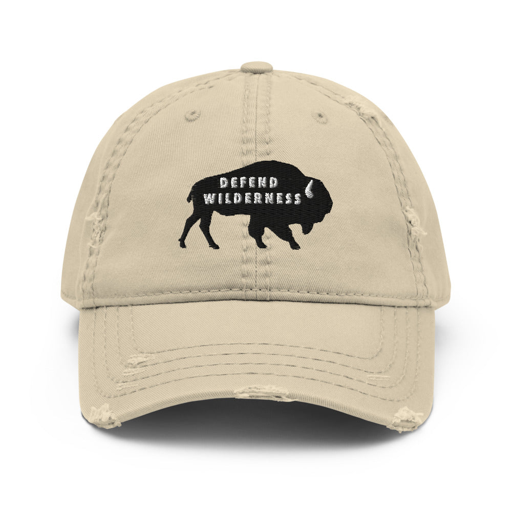 Defend Wilderness Buffalo Distressed Hat