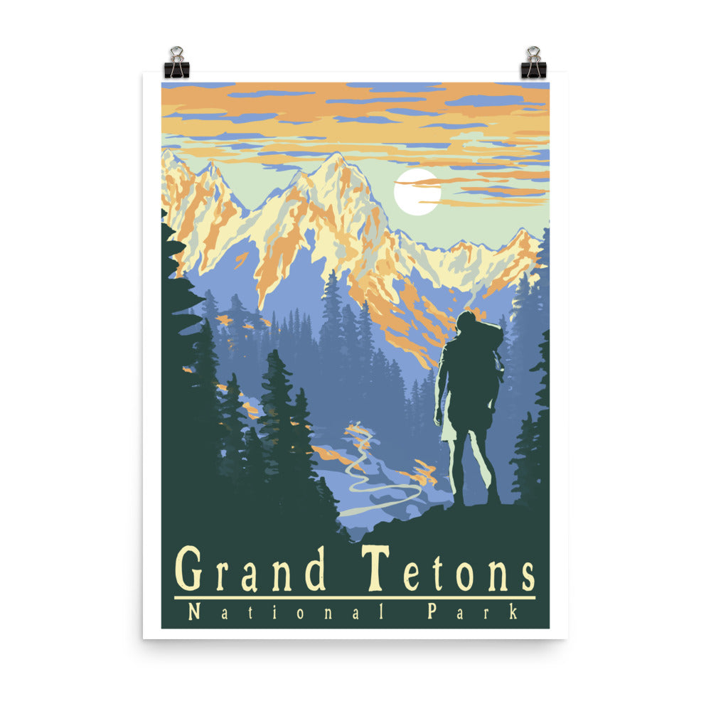 Grand Tetons Hiker Print