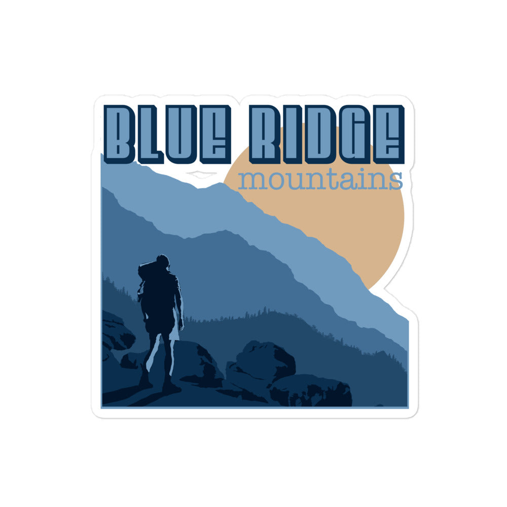 Blue Ridge Mountains Hiker Sticker