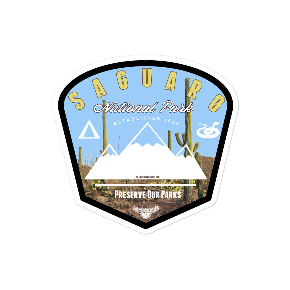 Saguaro National Park Arizona Badge Sticker