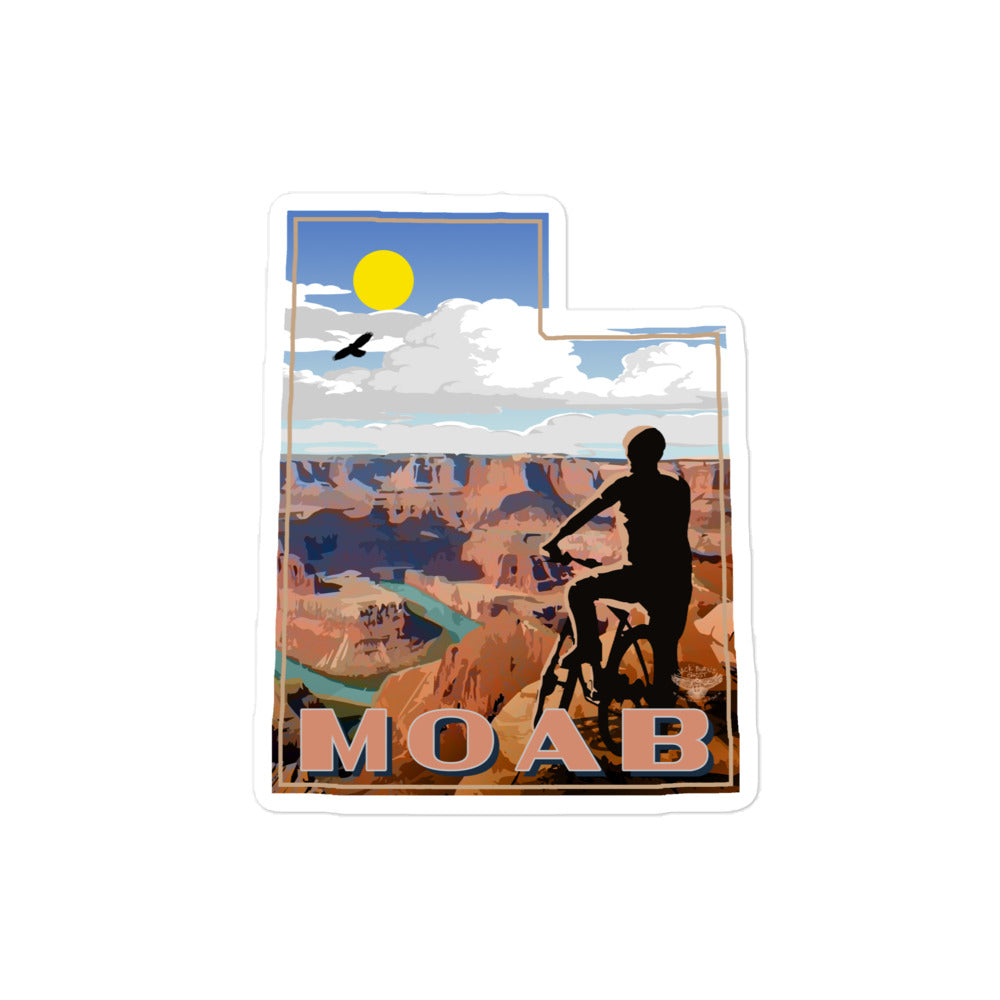 Moab Mountain Biker Sticker