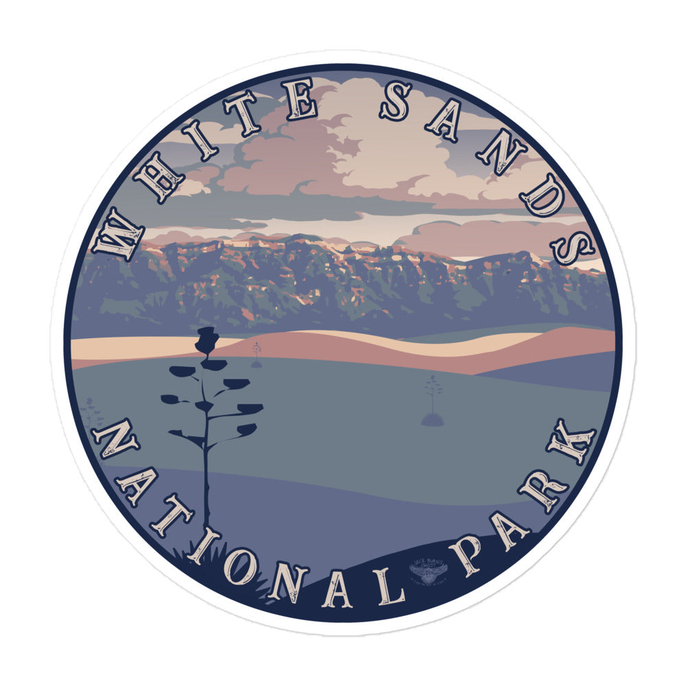 White Sands National Park Retro Sticker