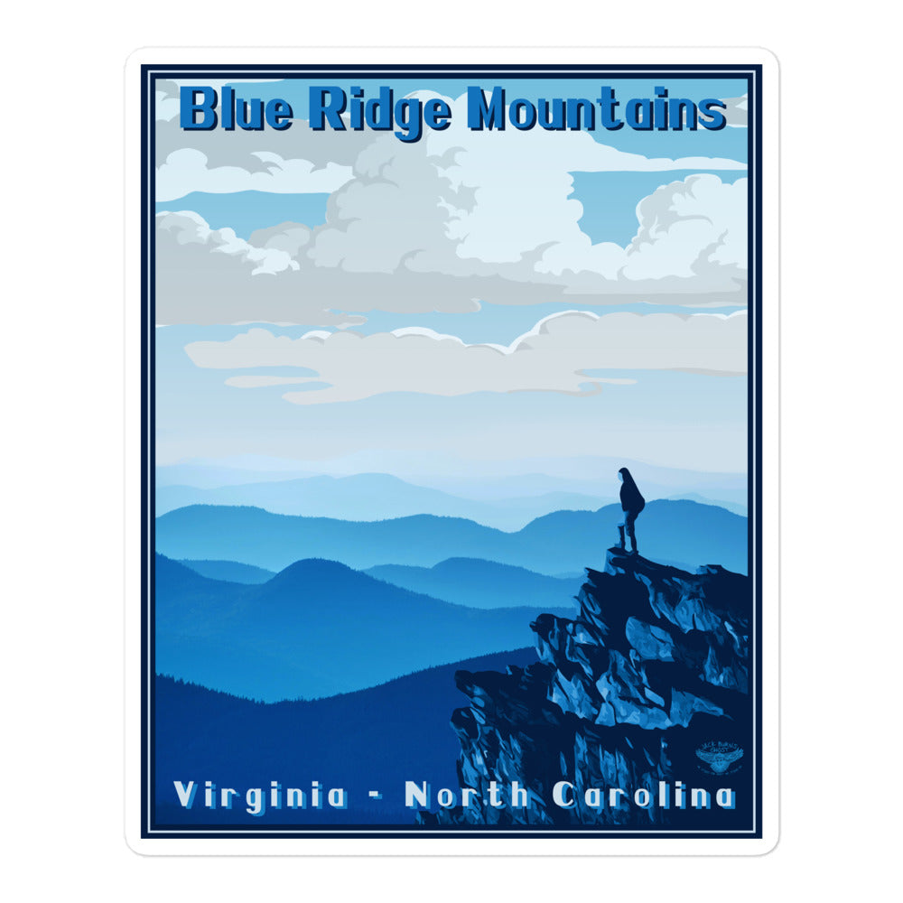 Blue Ridge Mountains Hiker #2 Virginia - N. Carolina Sticker