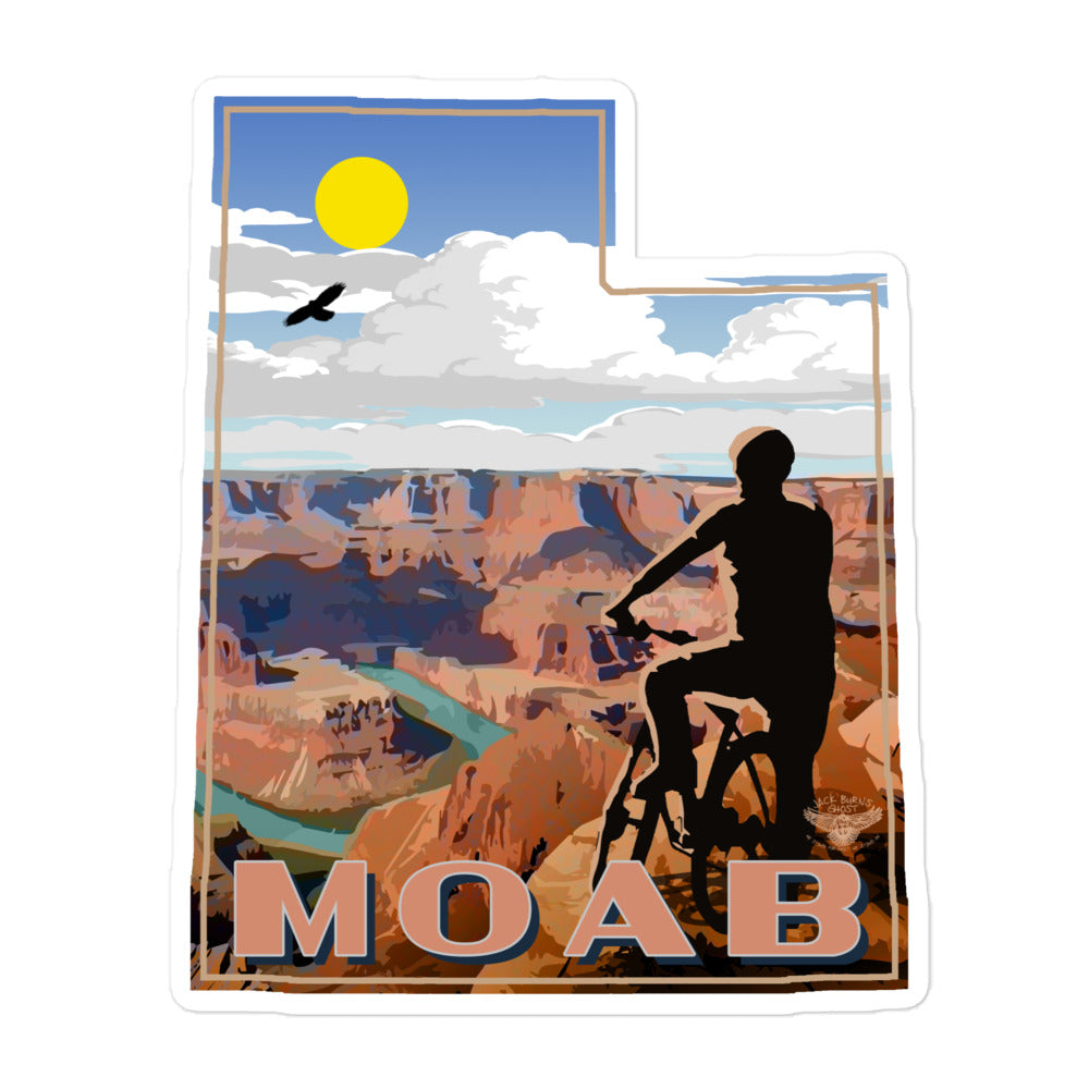 Moab Mountain Biker Sticker