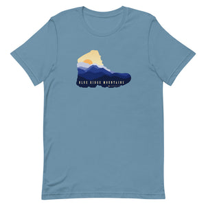 Blue Ridge Mountains Hiking Boot Short Sleeve T-Shirt