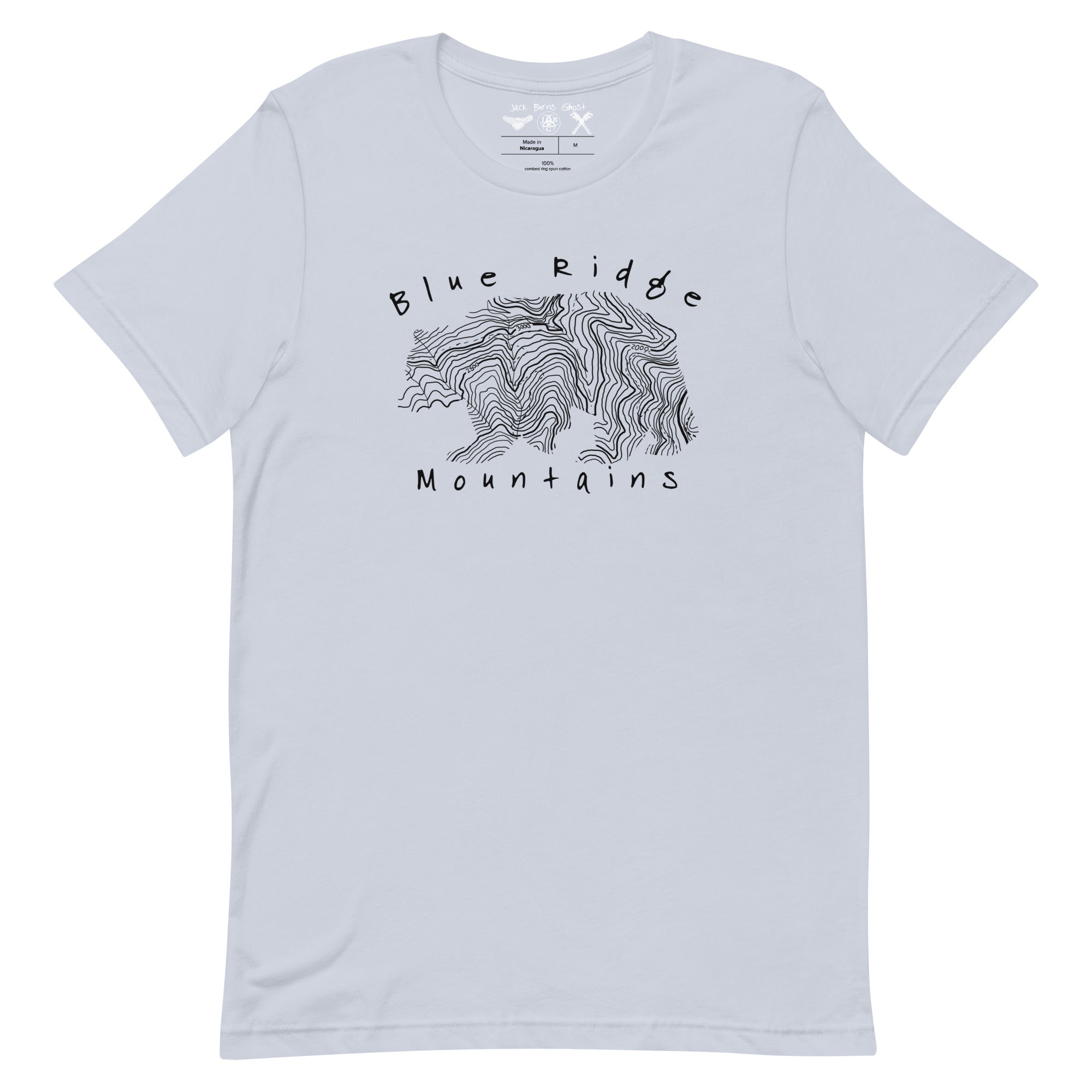 Blue Ridge Mountains Topographic Bear Short-Sleeve Unisex T-Shirt