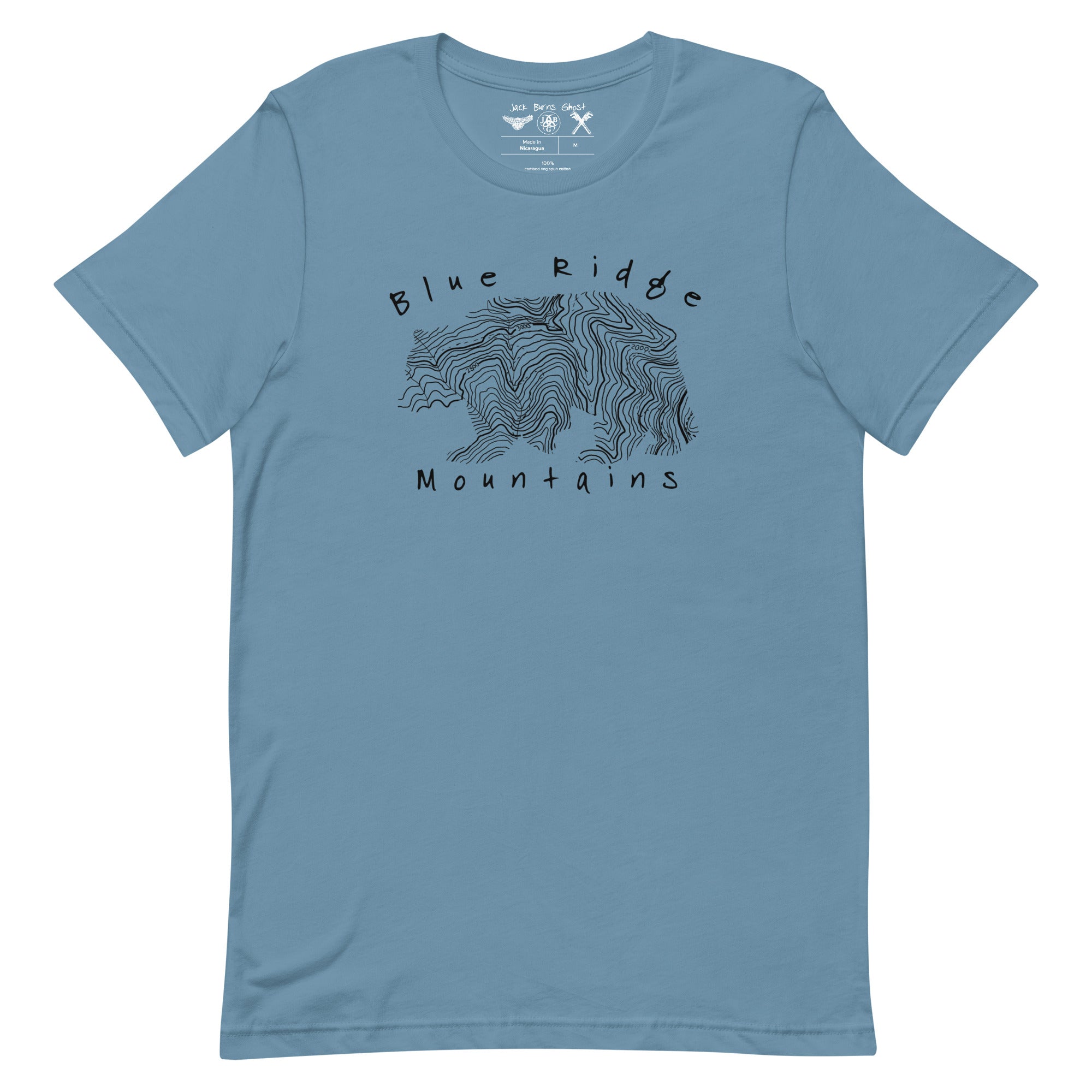 Blue Ridge Mountains Topographic Bear Short-Sleeve Unisex T-Shirt