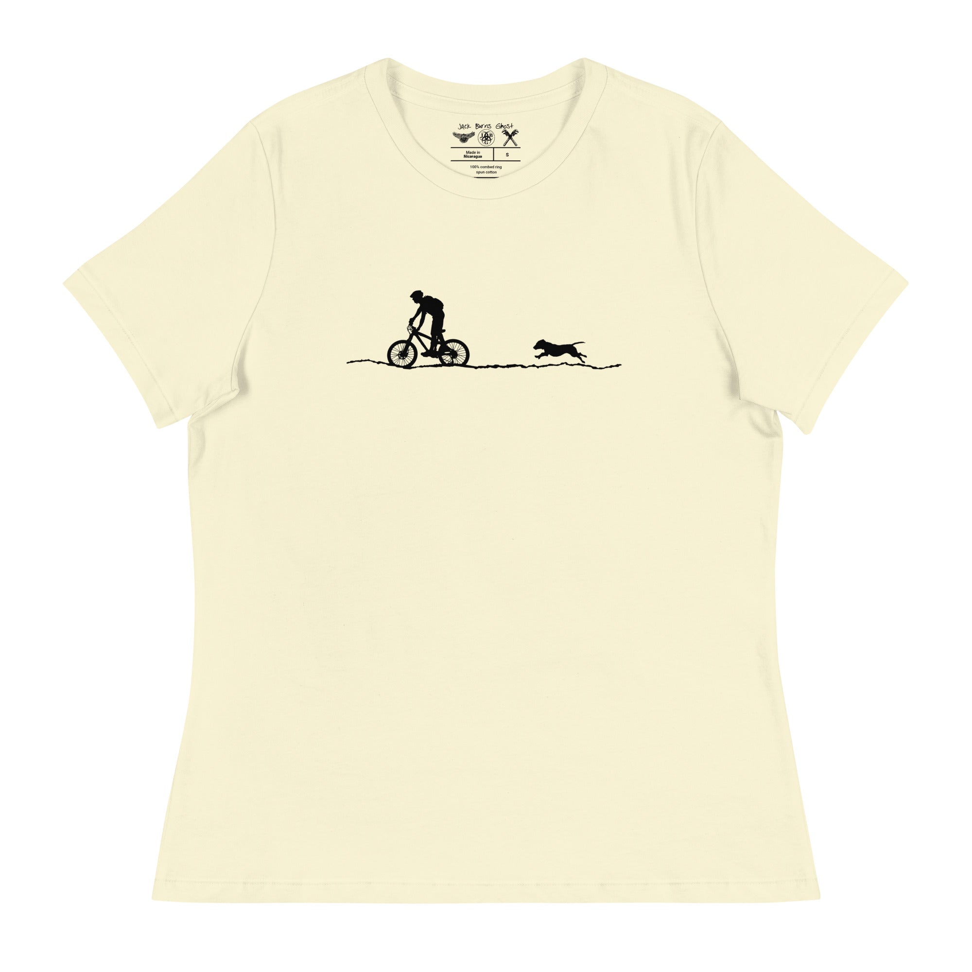 Mountain Biker and Dog Women's Relaxed T-Shirt